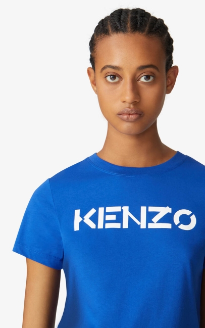 Kenzo Women Kenzo Logo T-shirt Royal Blue